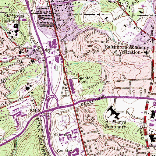 Topographic Map of Egenton Home, MD