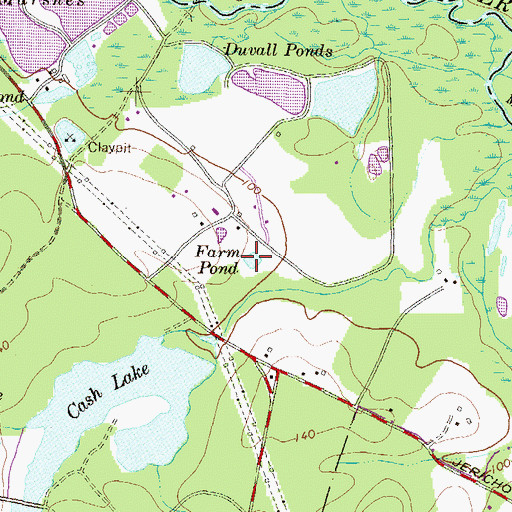 Topographic Map of Farm Pond, MD