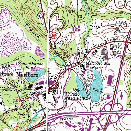 Topographic Map of Federal Spring Branch, MD