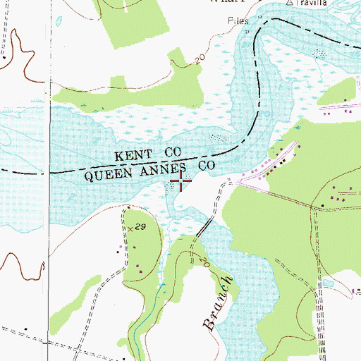 Topographic Map of Foreman Branch, MD