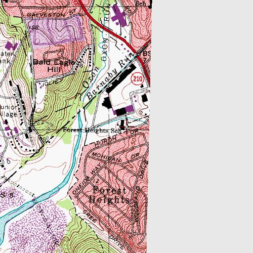 Topographic Map of Forest Heights Elementary School, MD