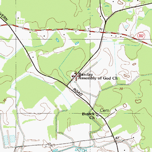 Topographic Map of Full Gospel Church, MD