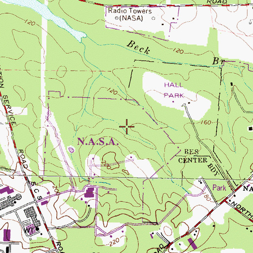 Topographic Map of Goddard Space Flight Center, MD