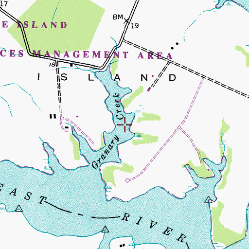 Topographic Map of Granary Creek, MD