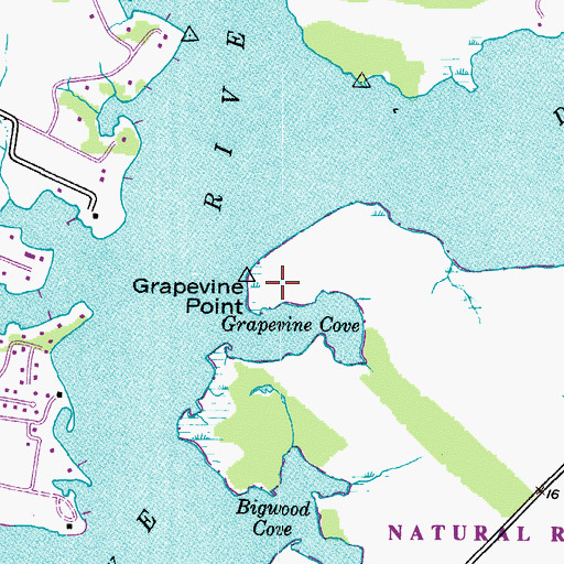 Topographic Map of Grapevine Point, MD