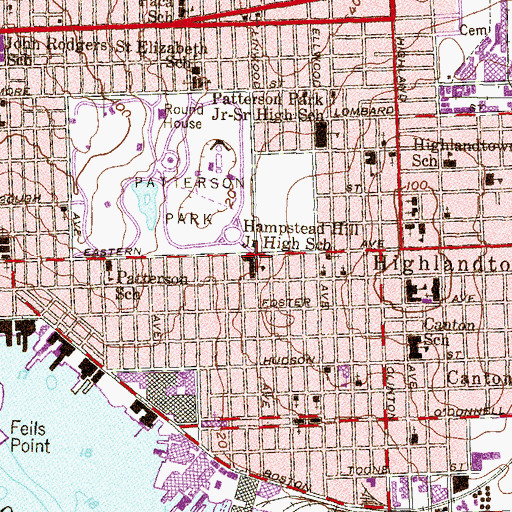 Topographic Map of Hampstead Hill Academy, MD