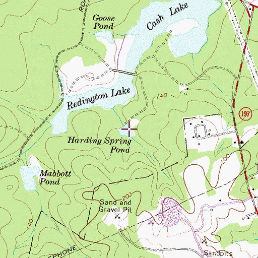 Topographic Map of Harding Spring Pond, MD
