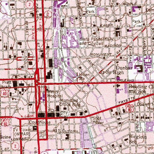Topographic Map of Hillen Station, MD