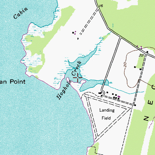 Topographic Map of Hoghole Creek, MD