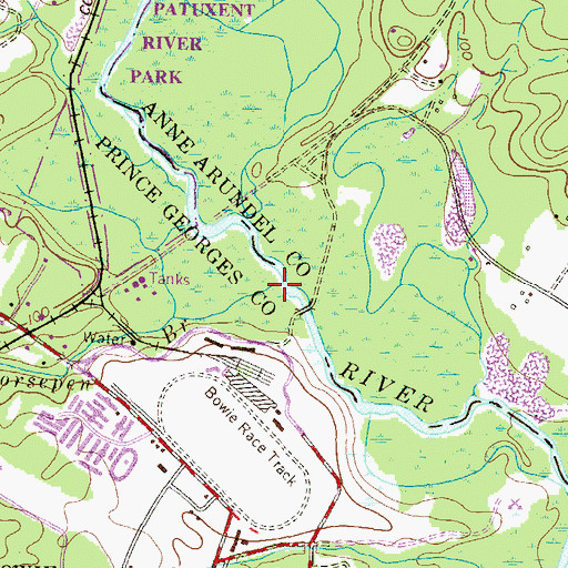 Topographic Map of Horsepen Branch, MD