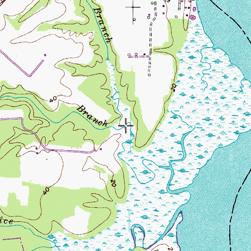 Topographic Map of Hotschkins Branch, MD