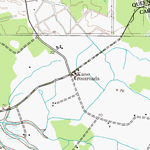 Topographic Map of Kane Crossroads, MD