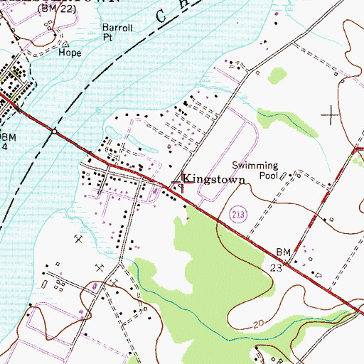 Topographic Map of Kingstown, MD