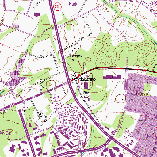 Topographic Map of Largo, MD