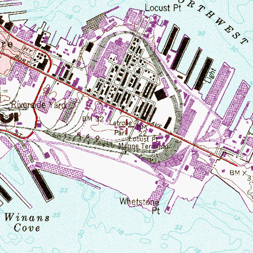 Topographic Map of Latrobe Park, MD