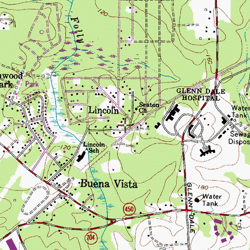 Topographic Map of Lincoln, MD