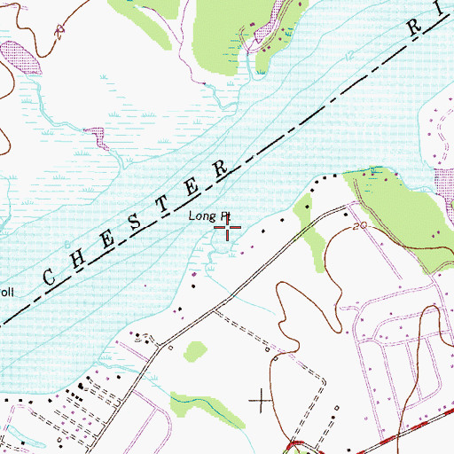 Topographic Map of Long Point, MD