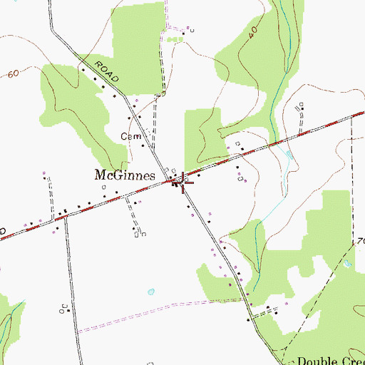 Topographic Map of McGinnes, MD