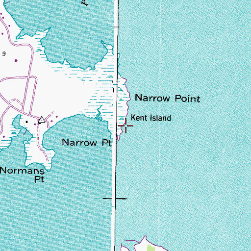 Topographic Map of Narrow Point, MD