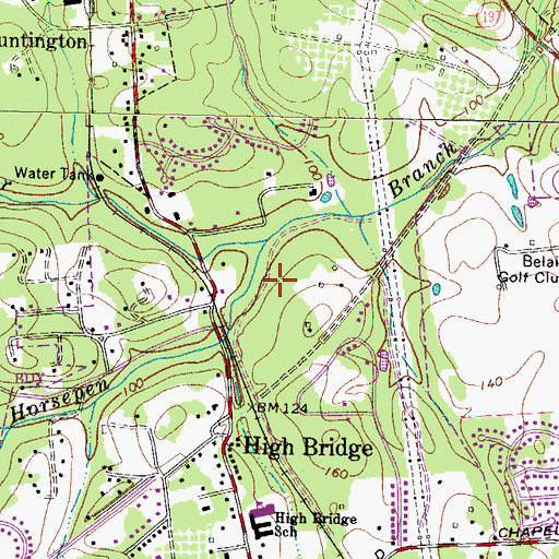 Topographic Map of Newstop Branch, MD