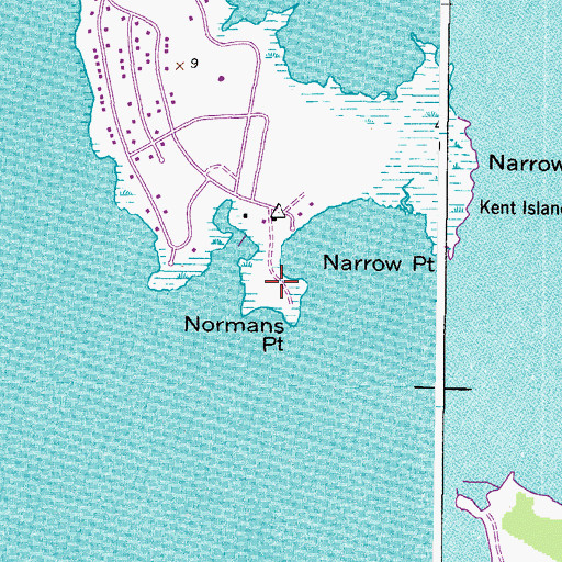 Topographic Map of Normans Point, MD