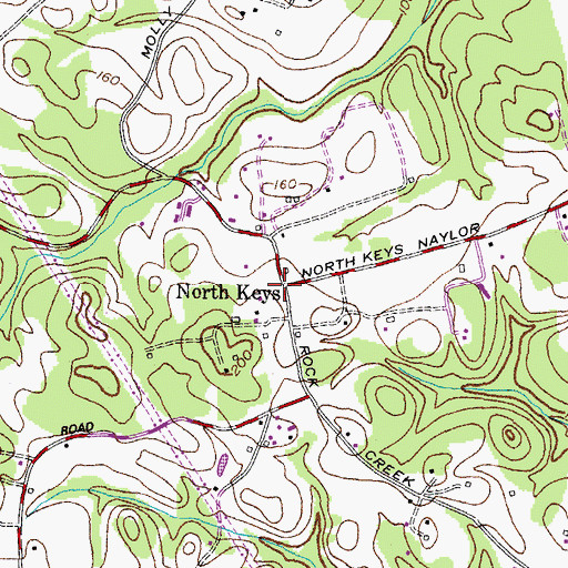 Topographic Map of North Keys, MD