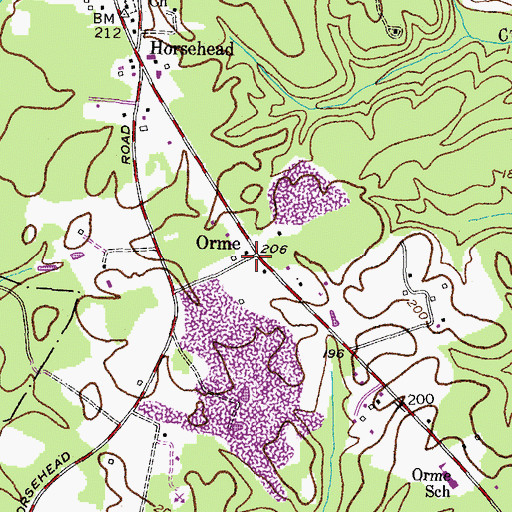 Topographic Map of Orme, MD