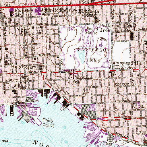 Topographic Map of Patterson School, MD