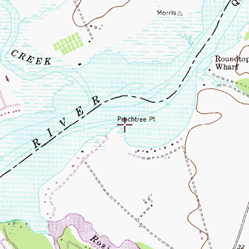 Topographic Map of Peachtree Point, MD