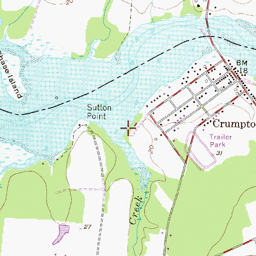 Topographic Map of Pearl Creek, MD