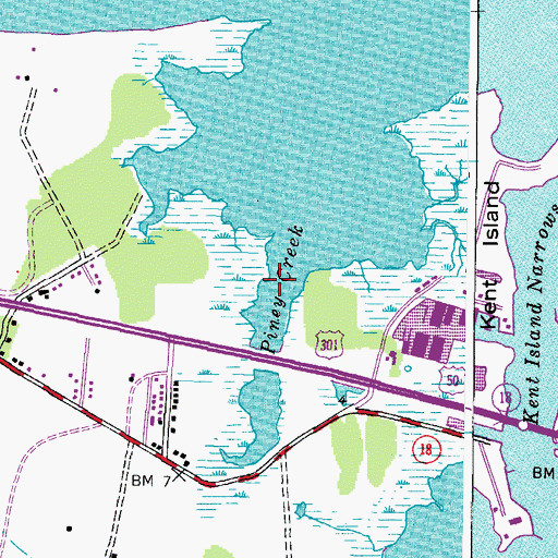 Topographic Map of Piney Creek, MD