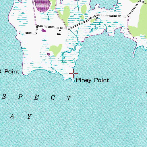 Topographic Map of Piney Point, MD