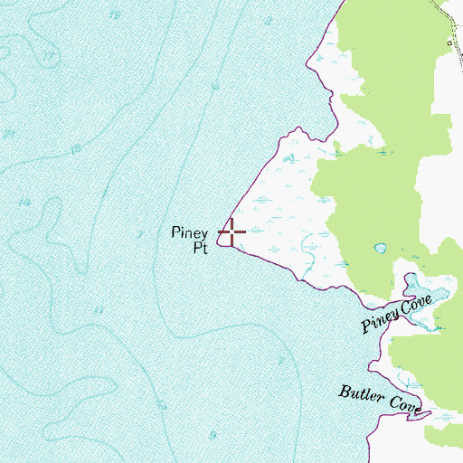 Topographic Map of Piney Point, MD