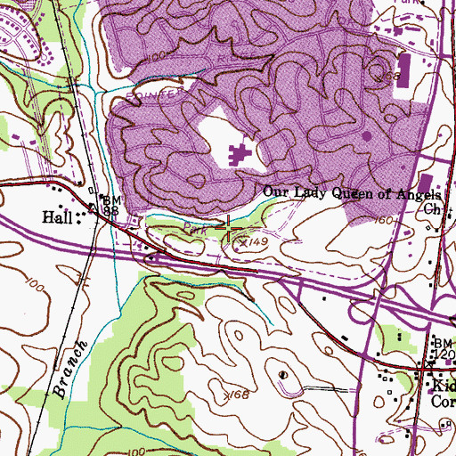 Topographic Map of Pointer Ridge Recreation Area, MD