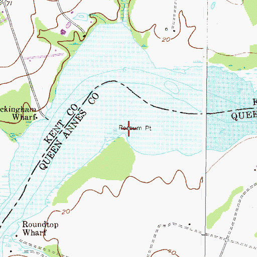 Topographic Map of Possum Point, MD