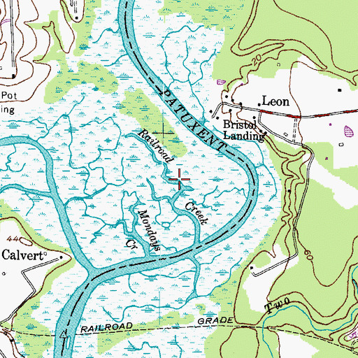 Topographic Map of Railroad Creek, MD