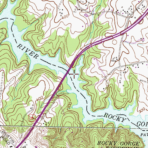 Topographic Map of Rocky Gorge Reservoir, MD