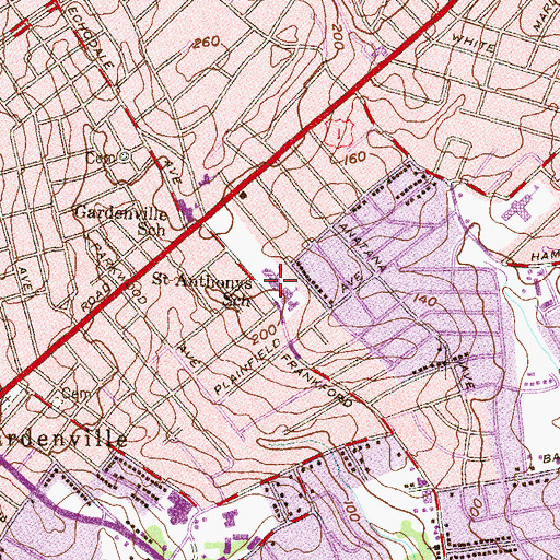 Topographic Map of Baltimore International Academy, MD