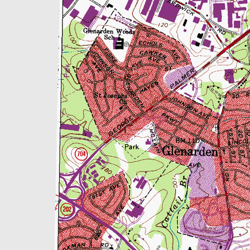 Topographic Map of Saint Josephs Church, MD