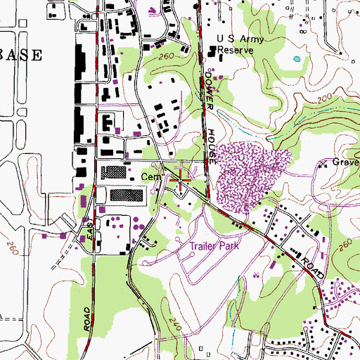 Topographic Map of Saint Lukes Church, MD