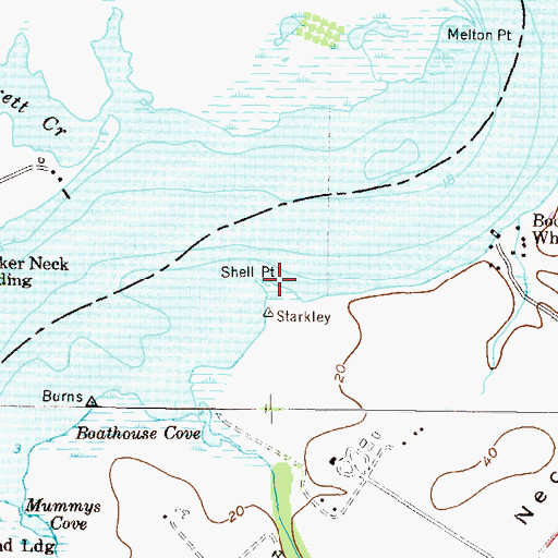 Topographic Map of Shell Point, MD