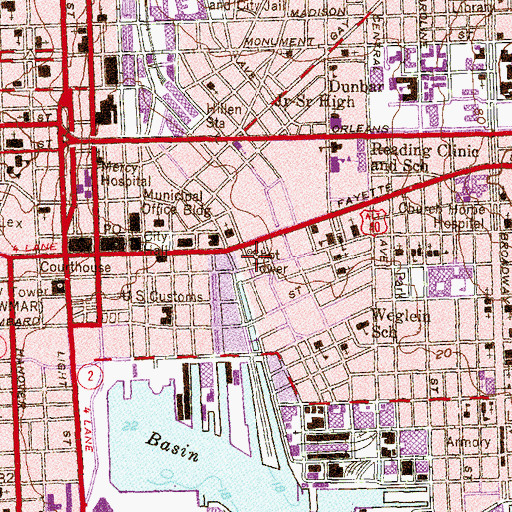 Topographic Map of Shot Tower, MD