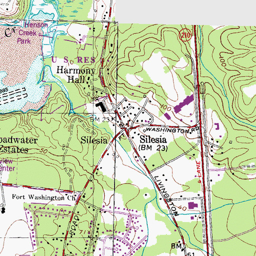 Topographic Map of Silesia, MD