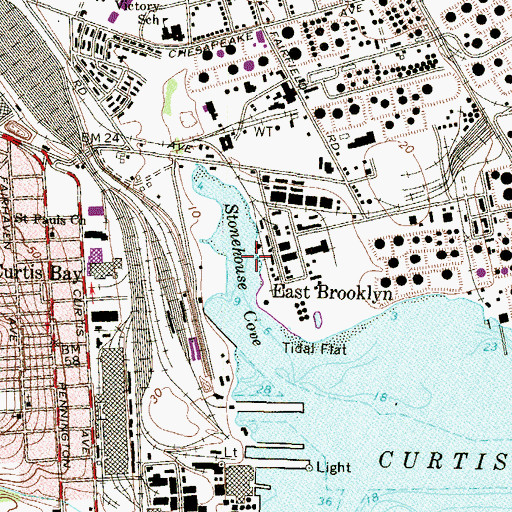 Topographic Map of Stonehouse Cove, MD