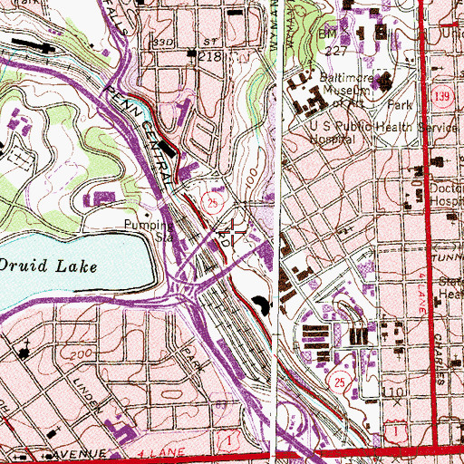 Topographic Map of Stony Run, MD