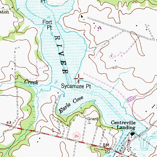 Topographic Map of Sycamore Point, MD