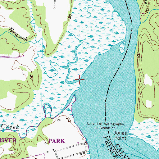 Topographic Map of Tanyard Branch, MD