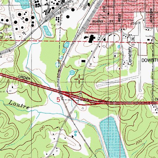 Topographic Map of Rock Island School, AR