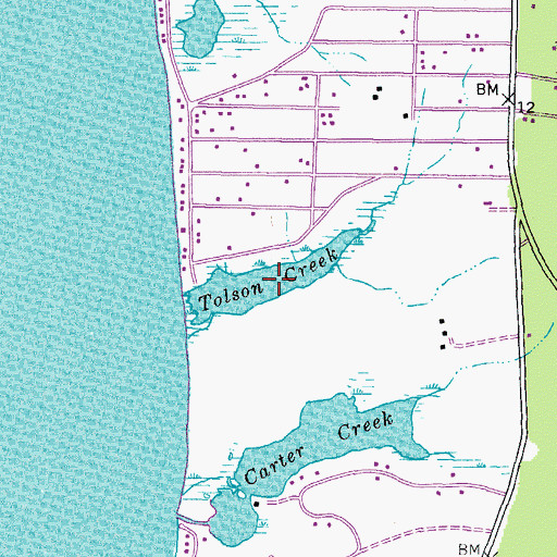 Topographic Map of Tolson Creek, MD
