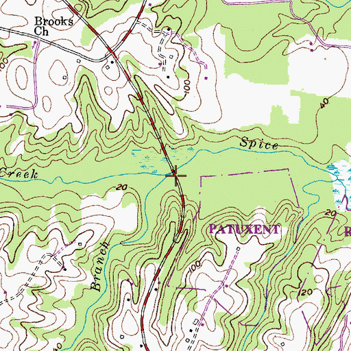 Topographic Map of Tom Walls Branch, MD